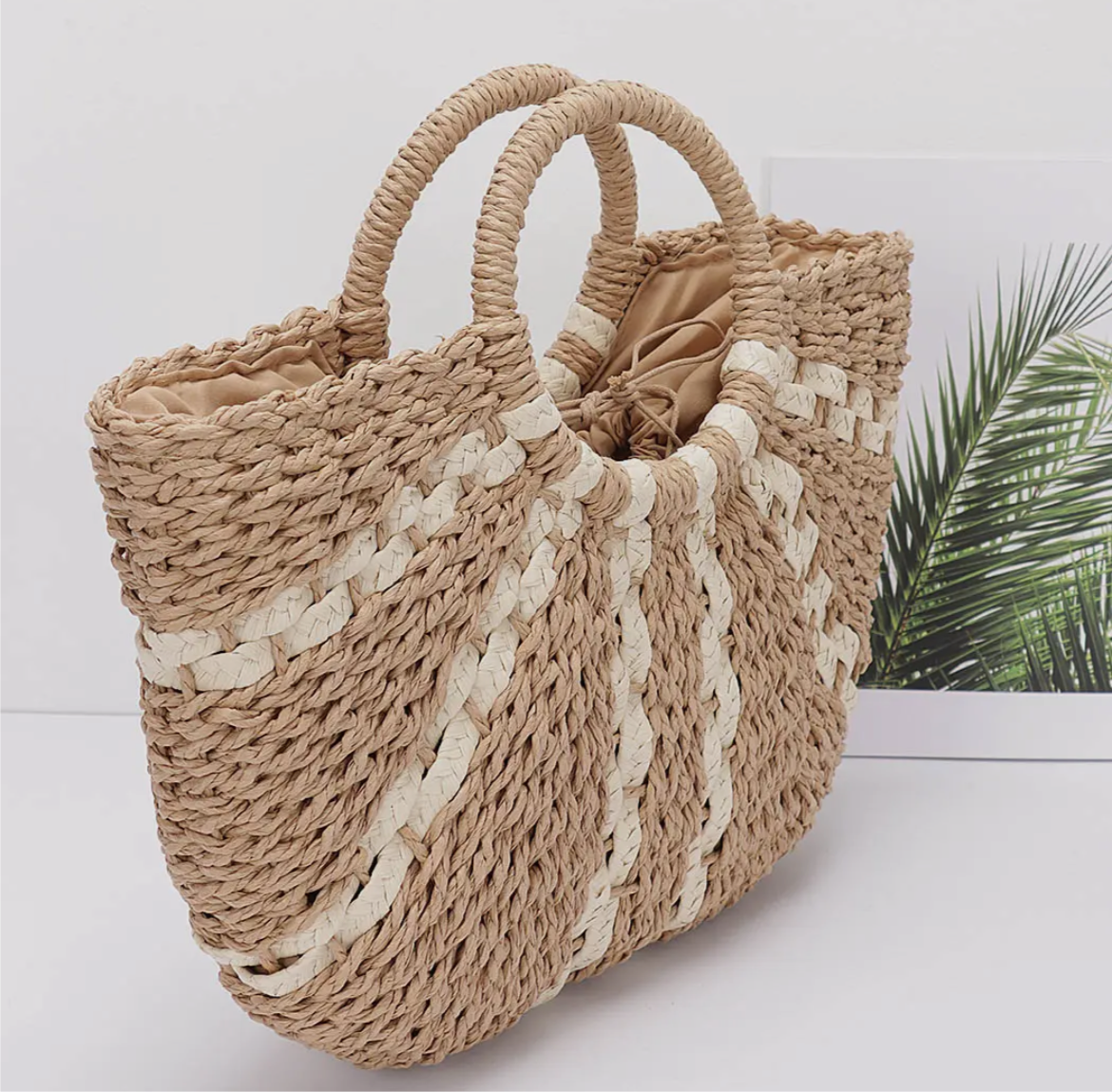 HP STRAW TOTE BAG