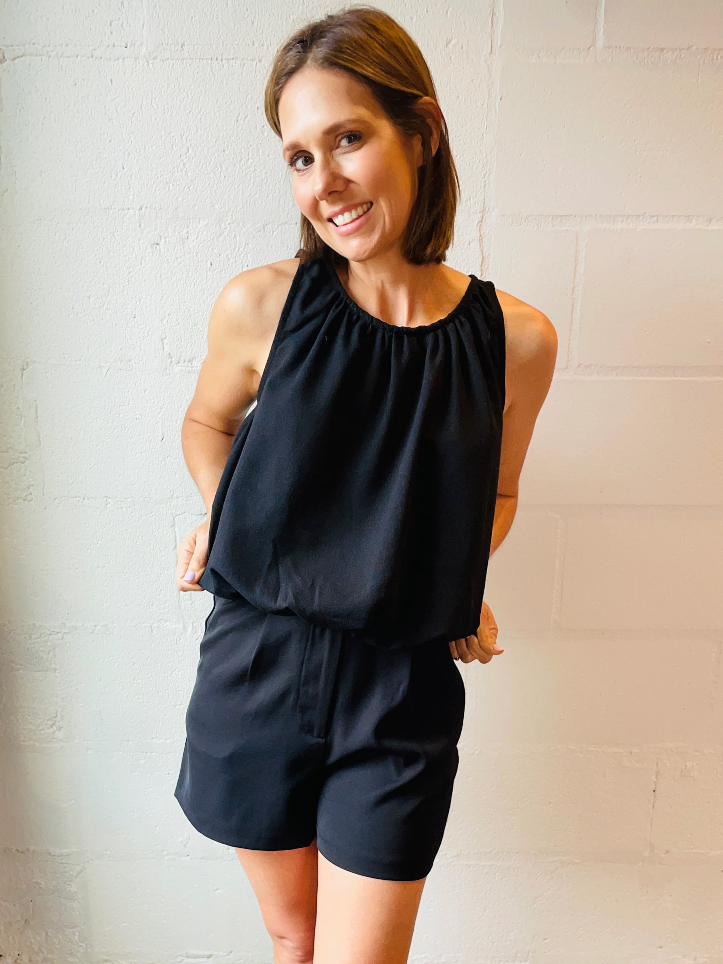 FL ELIOSE BLK BUBBLE TOP