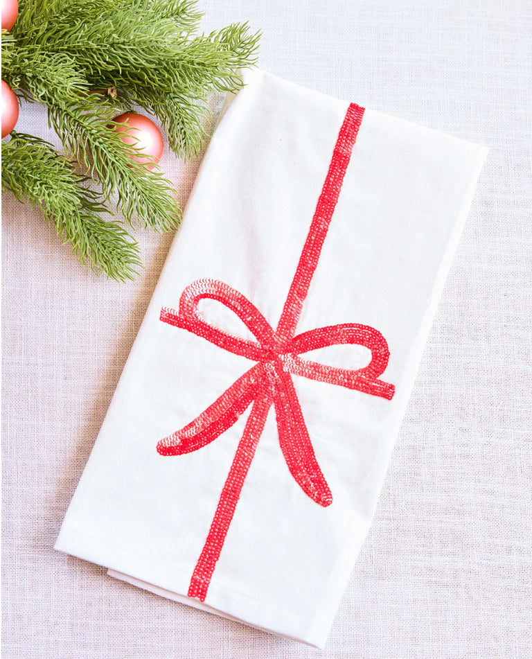 SM SEQUIN BOW TOWEL