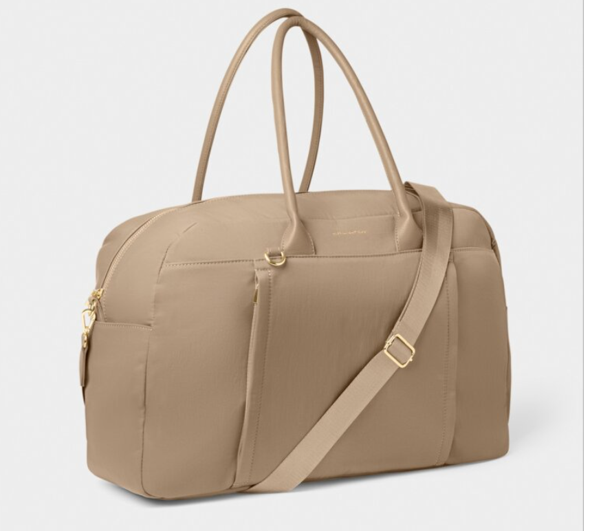 KL NYLON WEEKEND BAG TAUPE