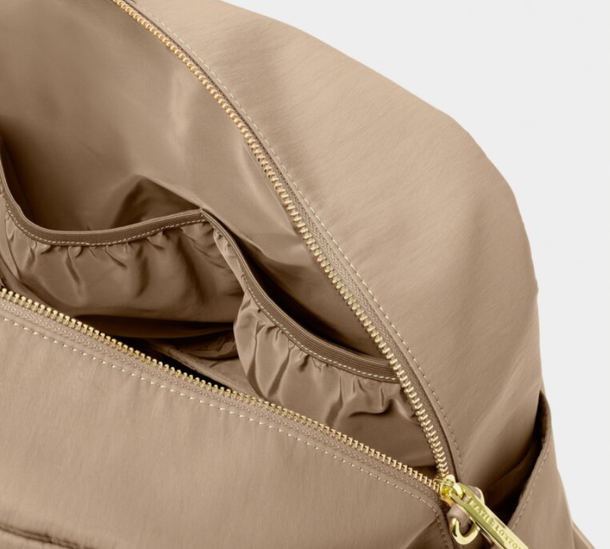 KL NYLON WEEKEND BAG TAUPE