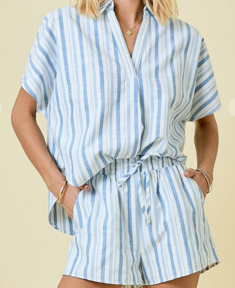 DM MANDY BLUE STRP TOP