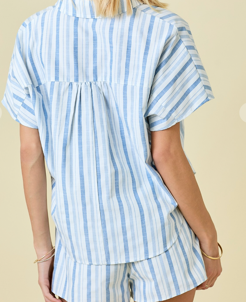 DM MANDY BLUE STRP TOP