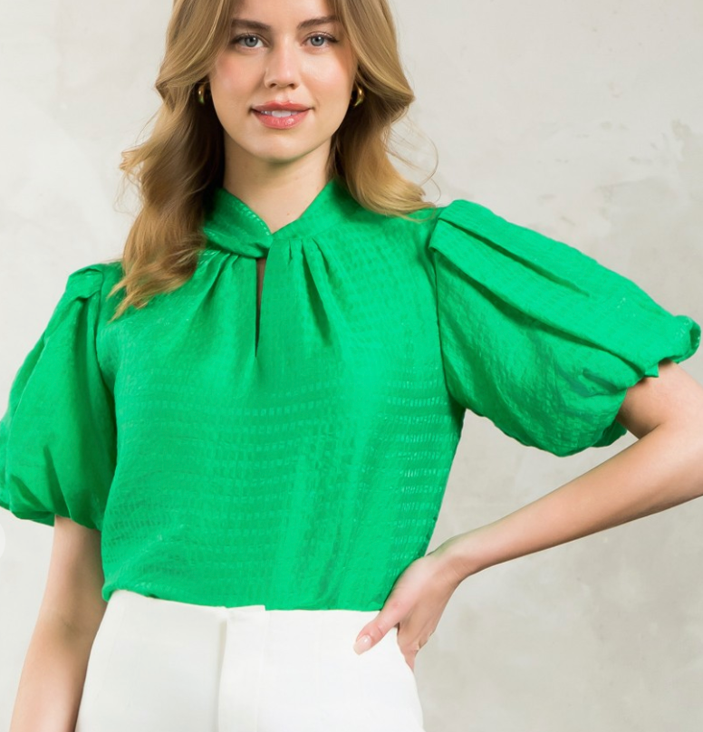 TH BETTI GRN BLOUSE