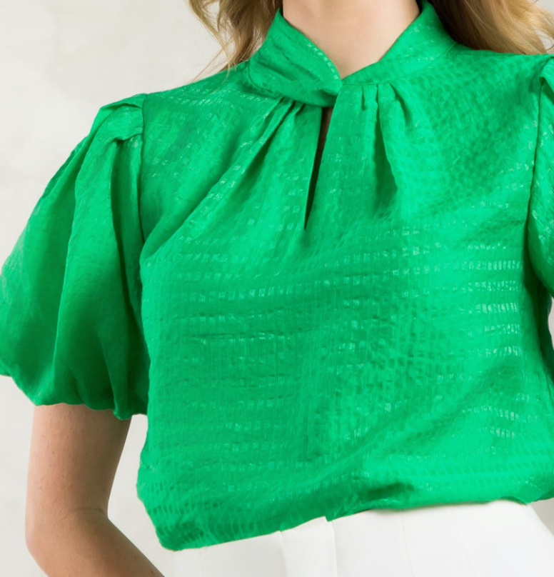 TH BETTI GRN BLOUSE