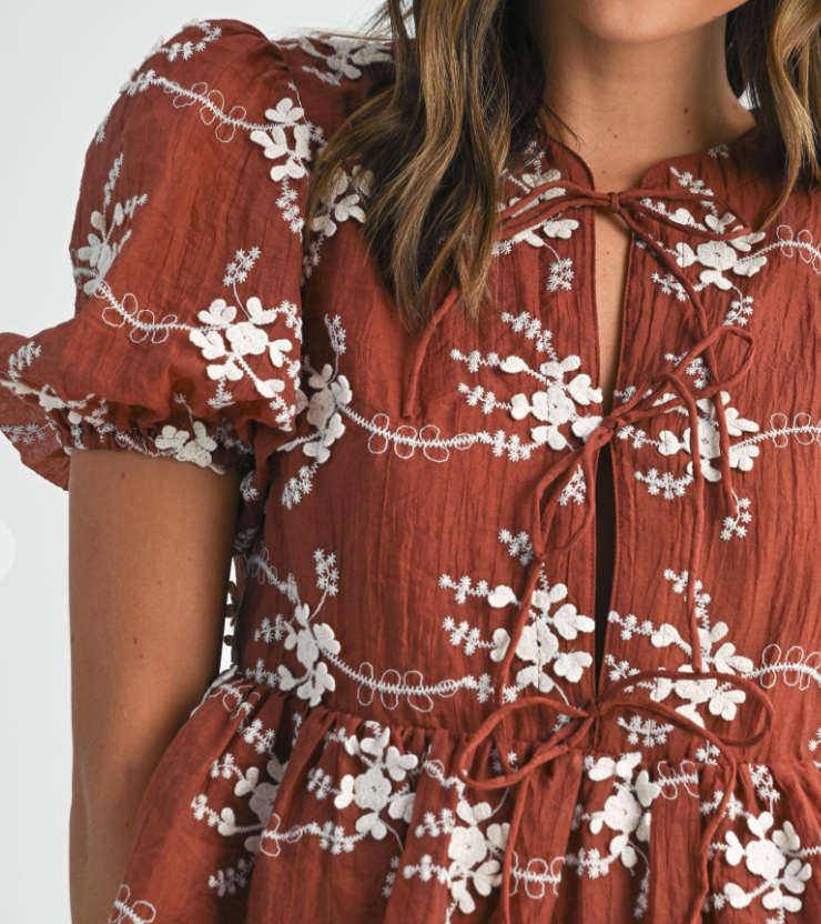EB EVY MAROON BLOUSE