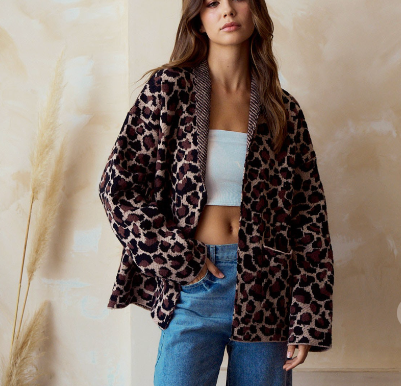 LL LEOP CARDI
