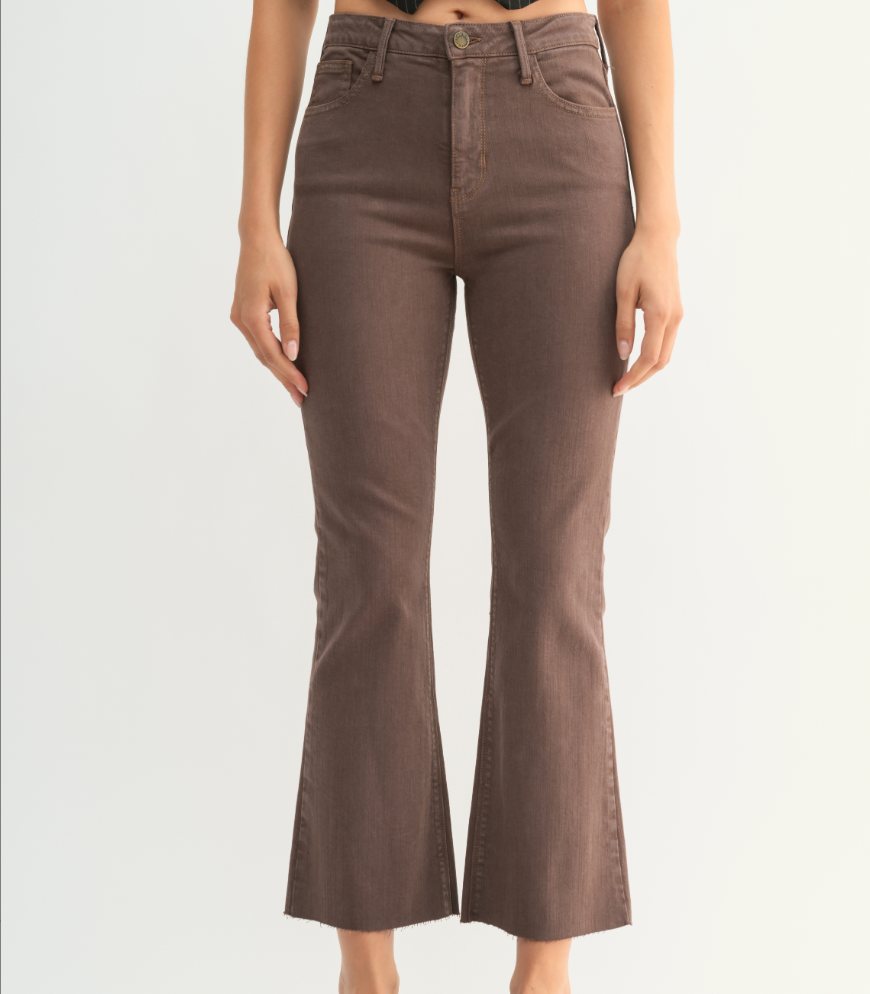 JB V BRWN CROP FLARE