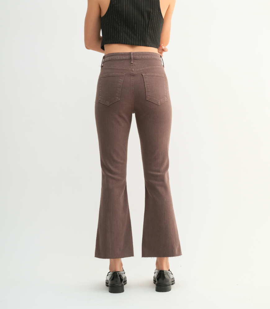 JB V BRWN CROP FLARE