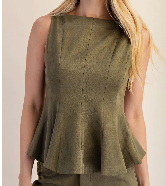 GL OLIVE ANISTON TOP