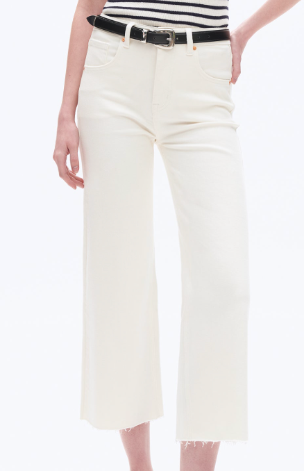 BY HIGH RISE CROPPED WIDELEG PNTS