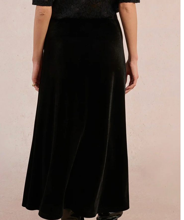 MB LEXY BLK VEL MAXI SKRT