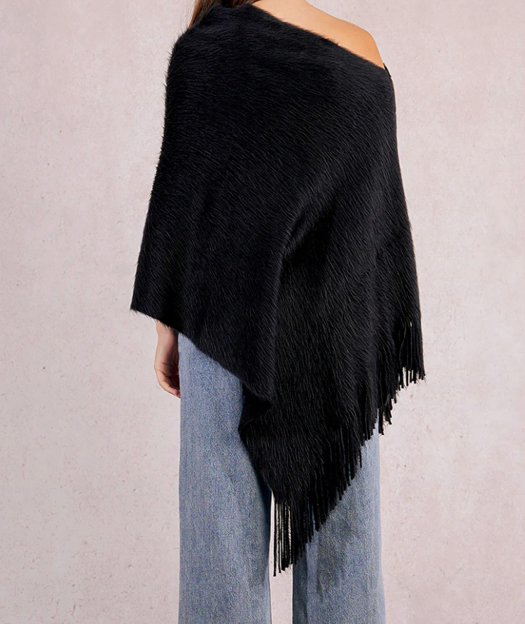 BM BLK PONCHO