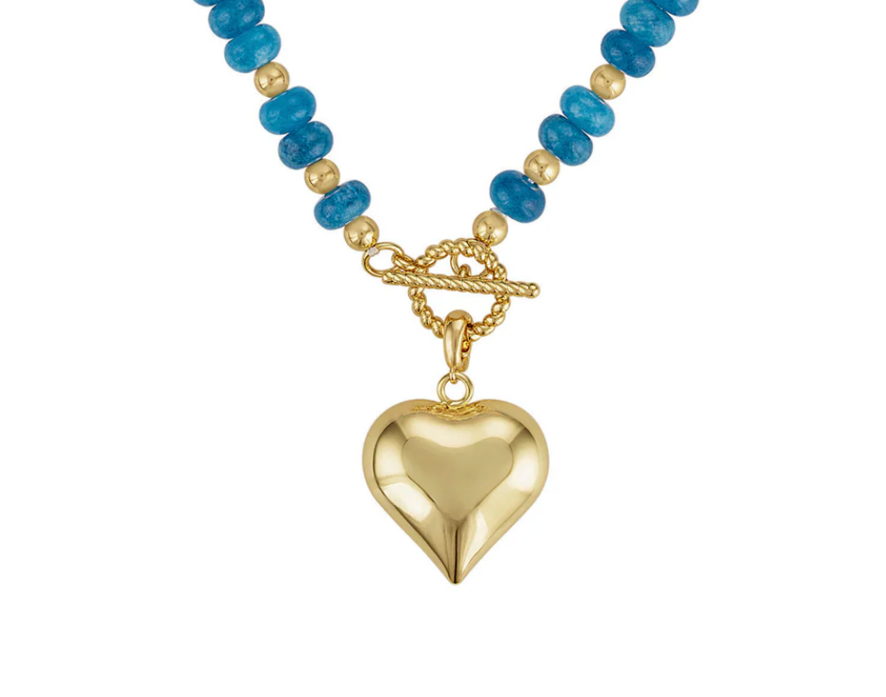 KD ASPEN PUFFY HEART NCKLCE