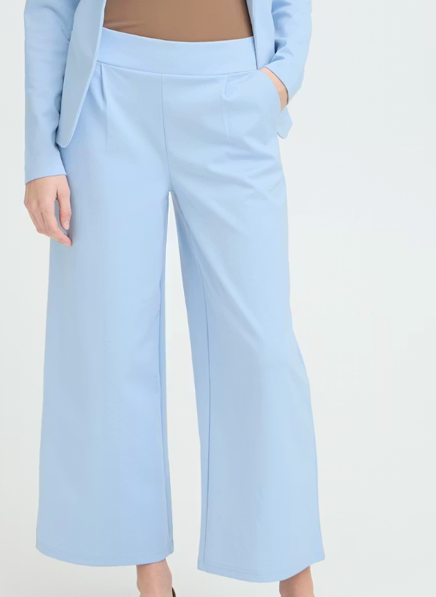IC KATE POWDER BLU WIDE LEG PNT
