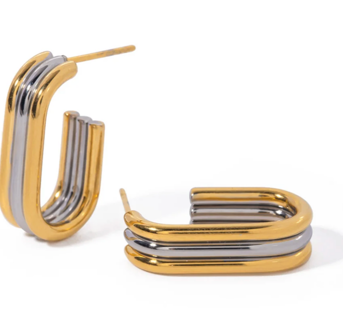 GC MIXED METAL HOOPS