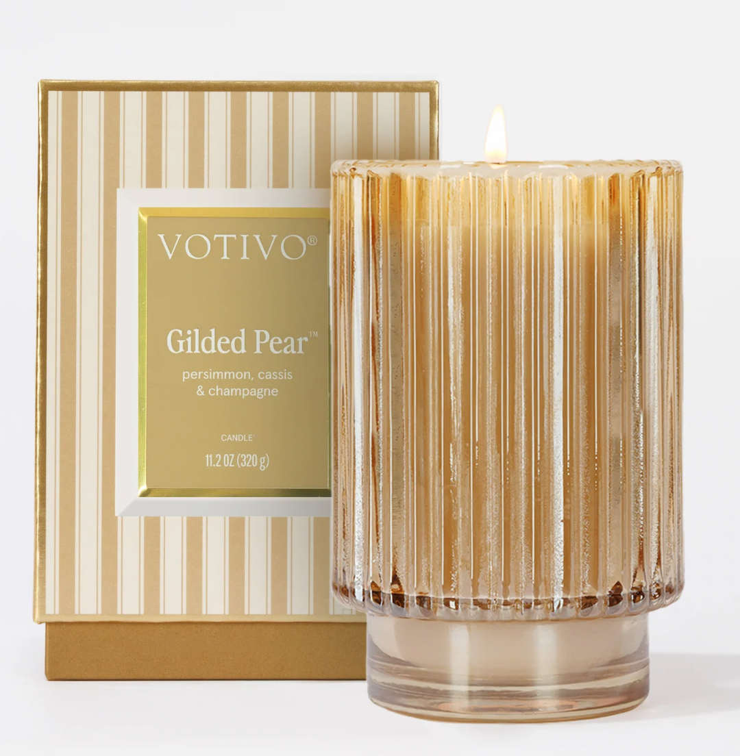 VOTIVO GILDED PEARL HOLIDAY CANDLE