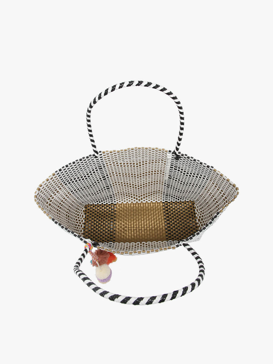 JC Shelby Large Tote w/ Pom-Poms