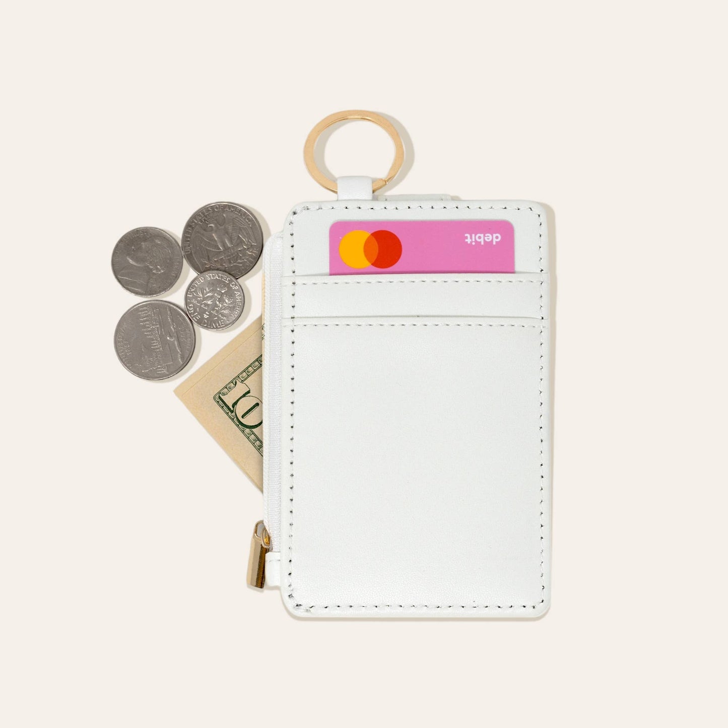 DE Keychain Wallet - White