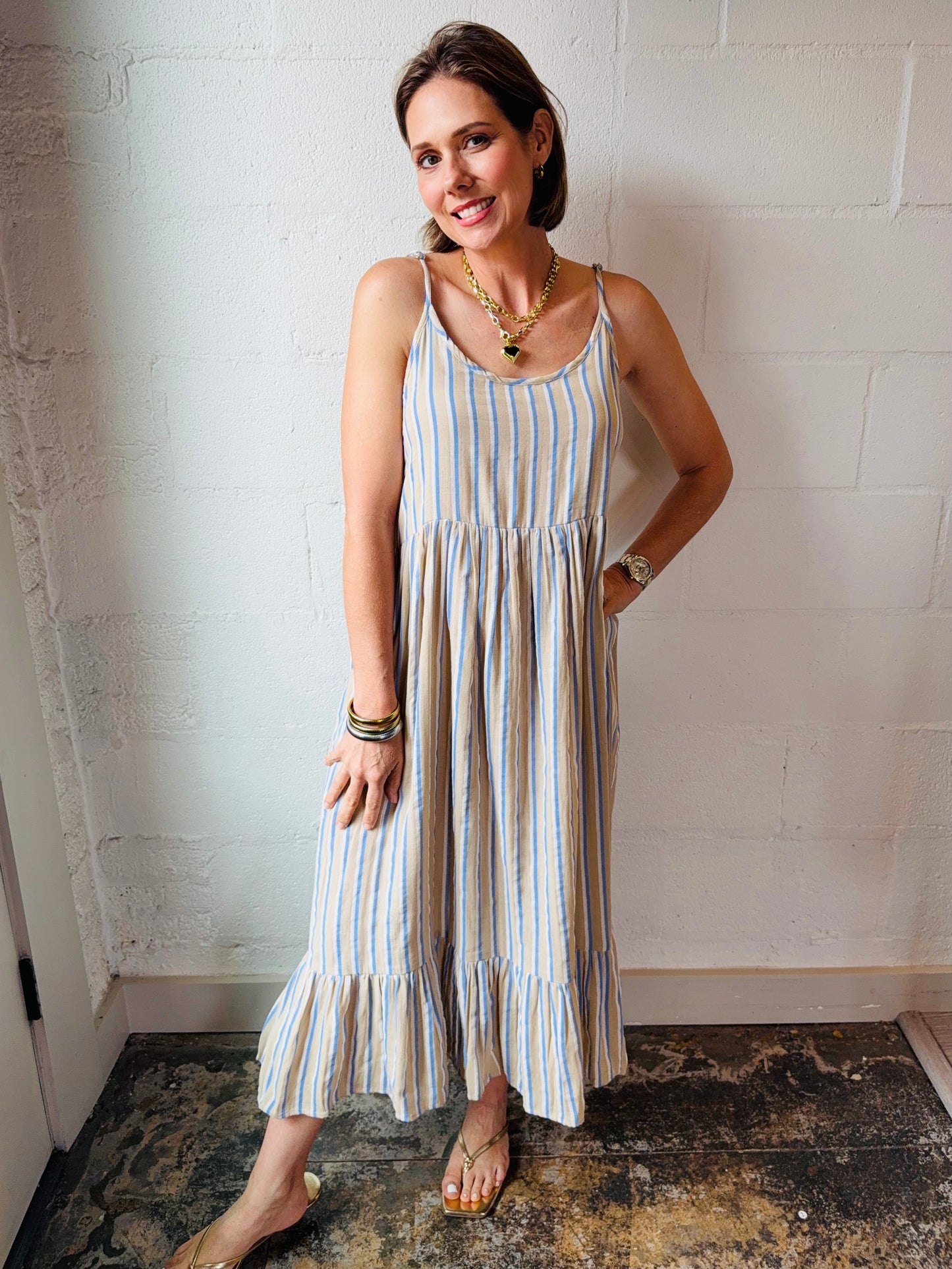 IC FOXA MIDI STRIPE DRS