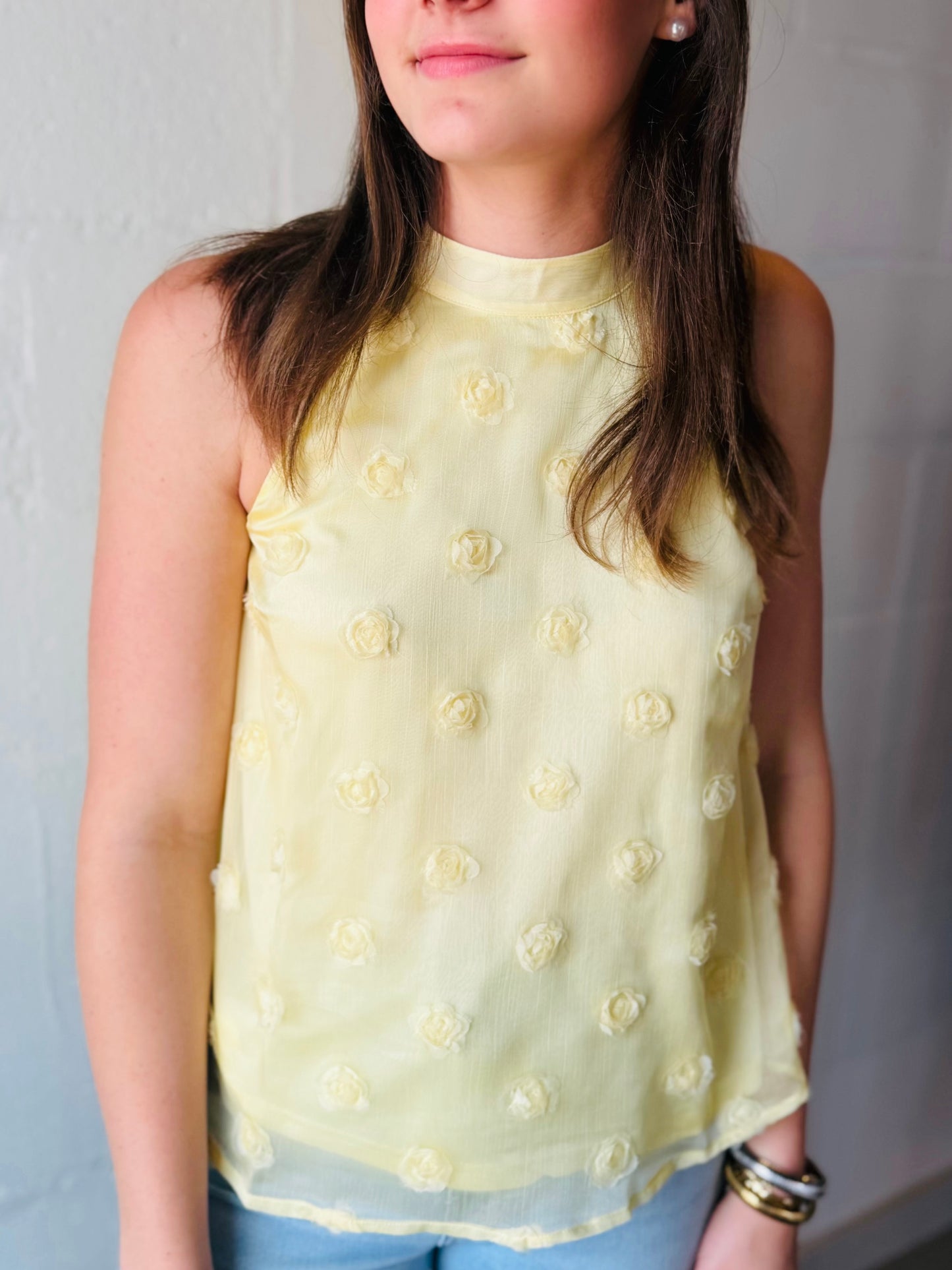 IC YLW HALTER TOP