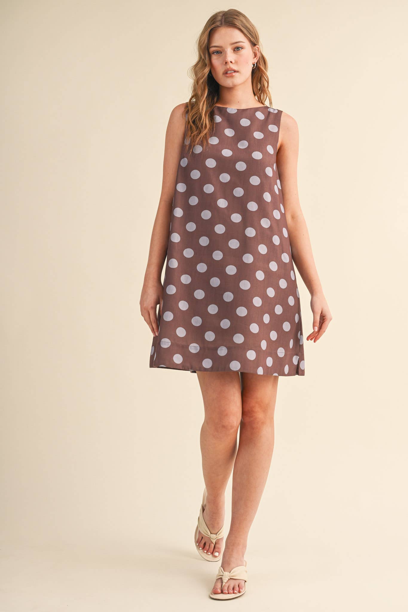 EM POLKA DOT SHIFT DRESS