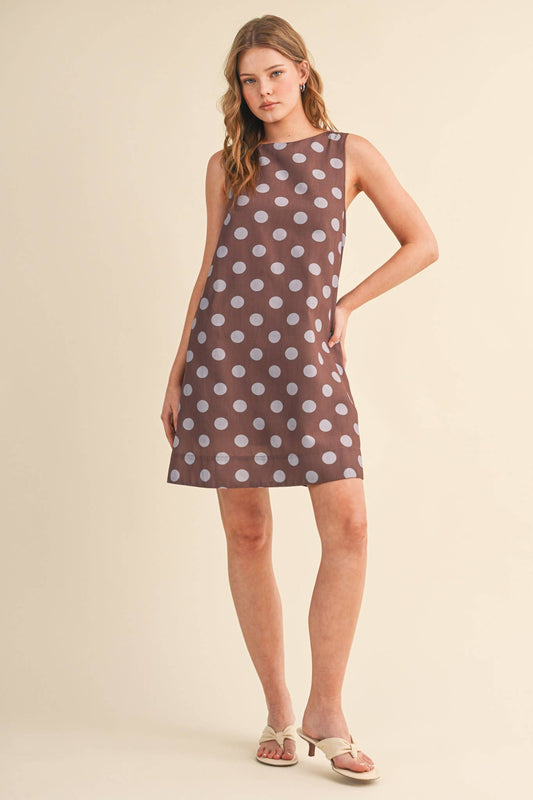 EM POLKA DOT SHIFT DRESS
