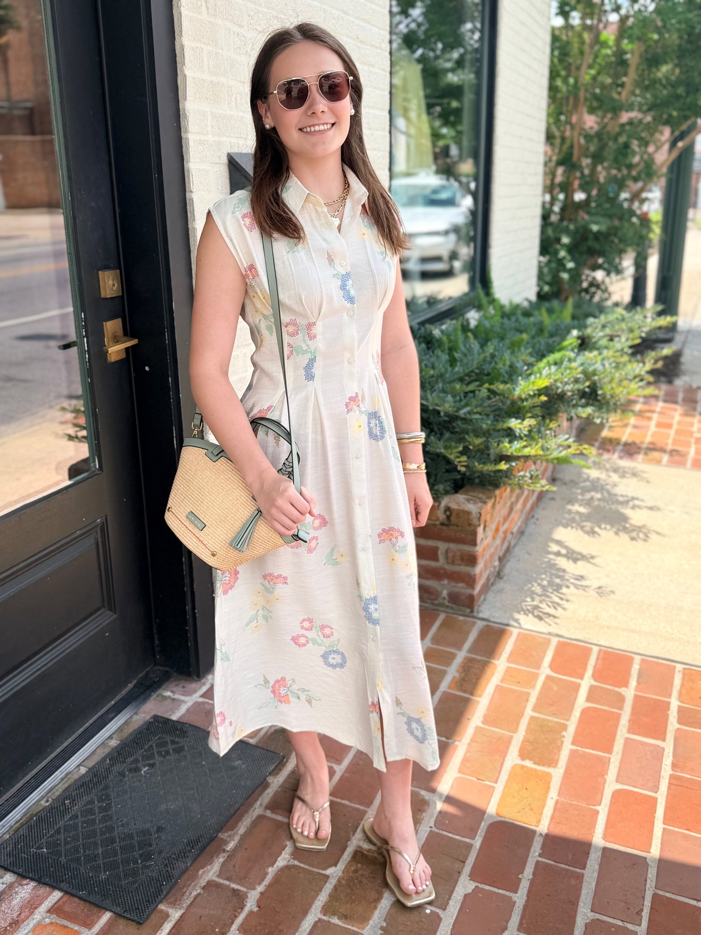 IC STITCH FLOWER DRS