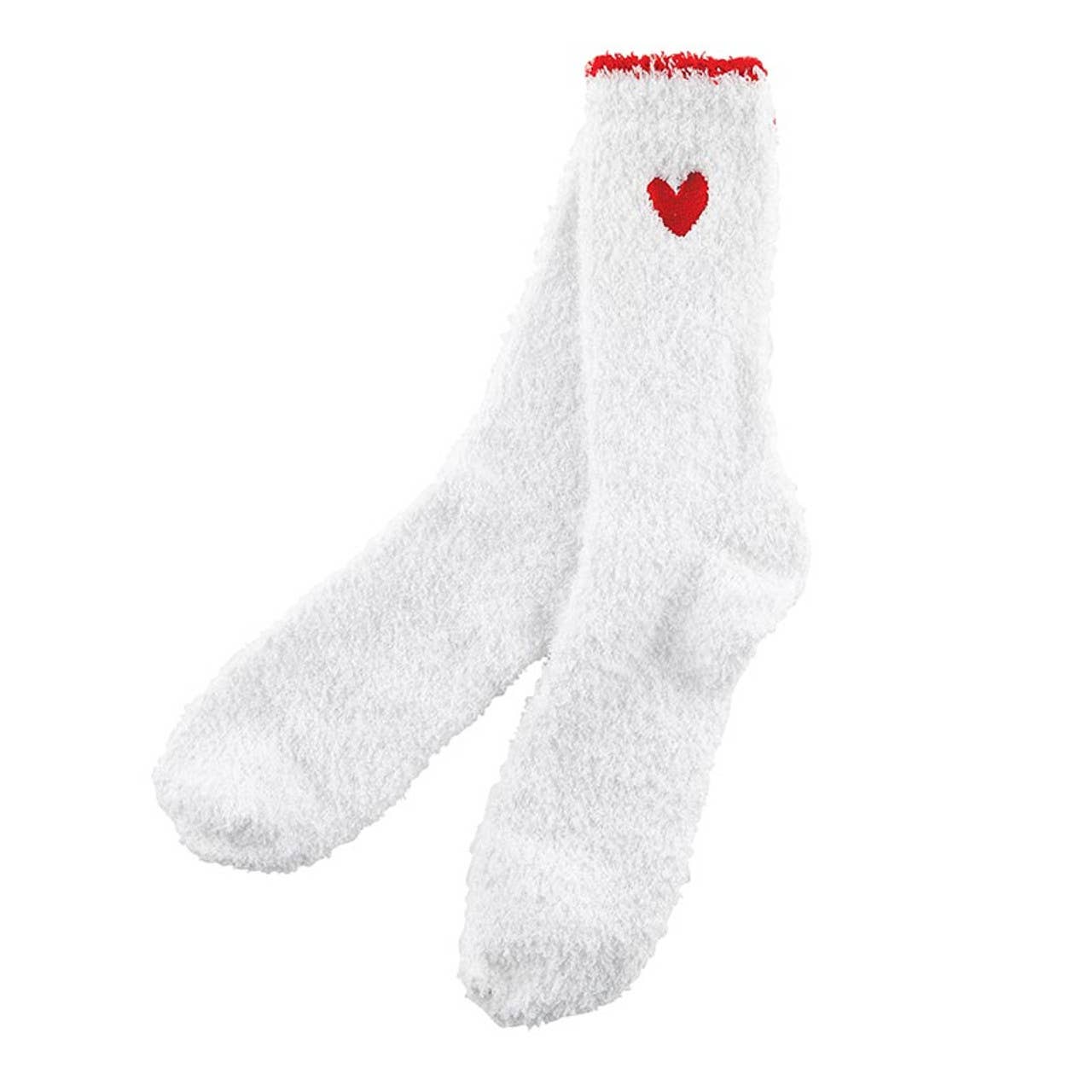 SB Socks Ornament - Red with White Heart