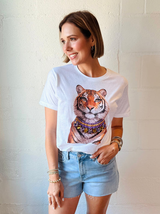 BG PURPLE BLING TIGER TEE