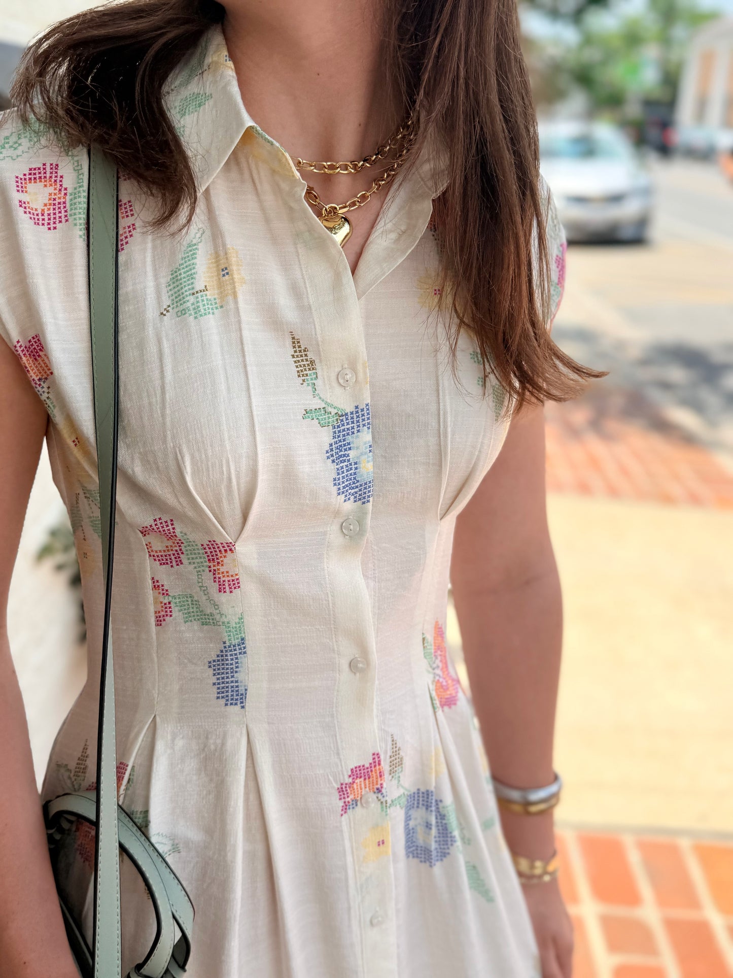 IC STITCH FLOWER DRS