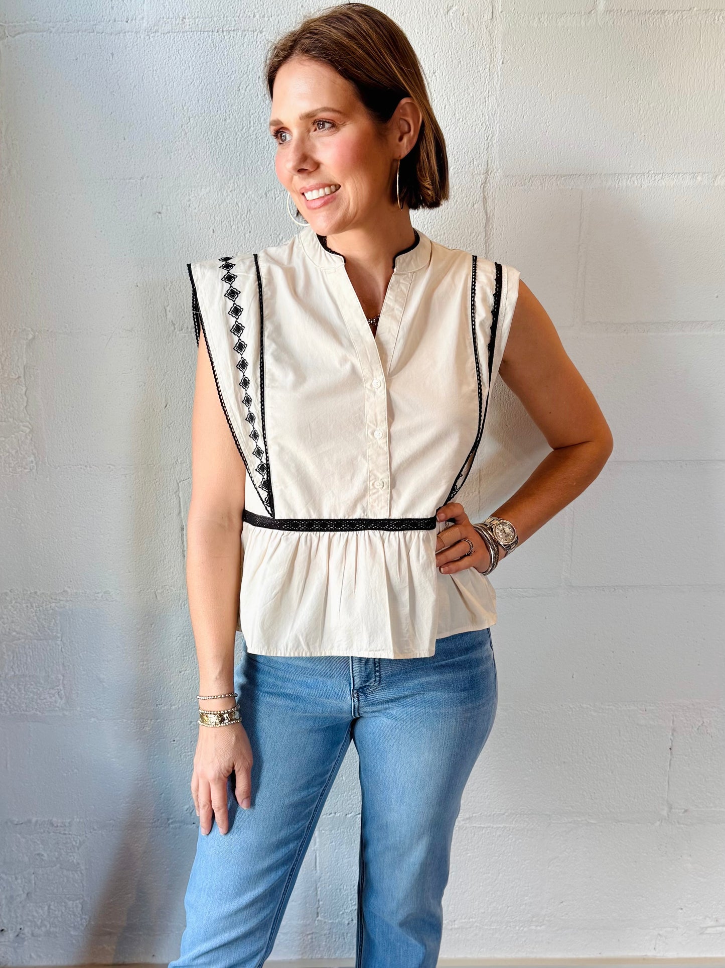 BY MALLI TAUPE TOP