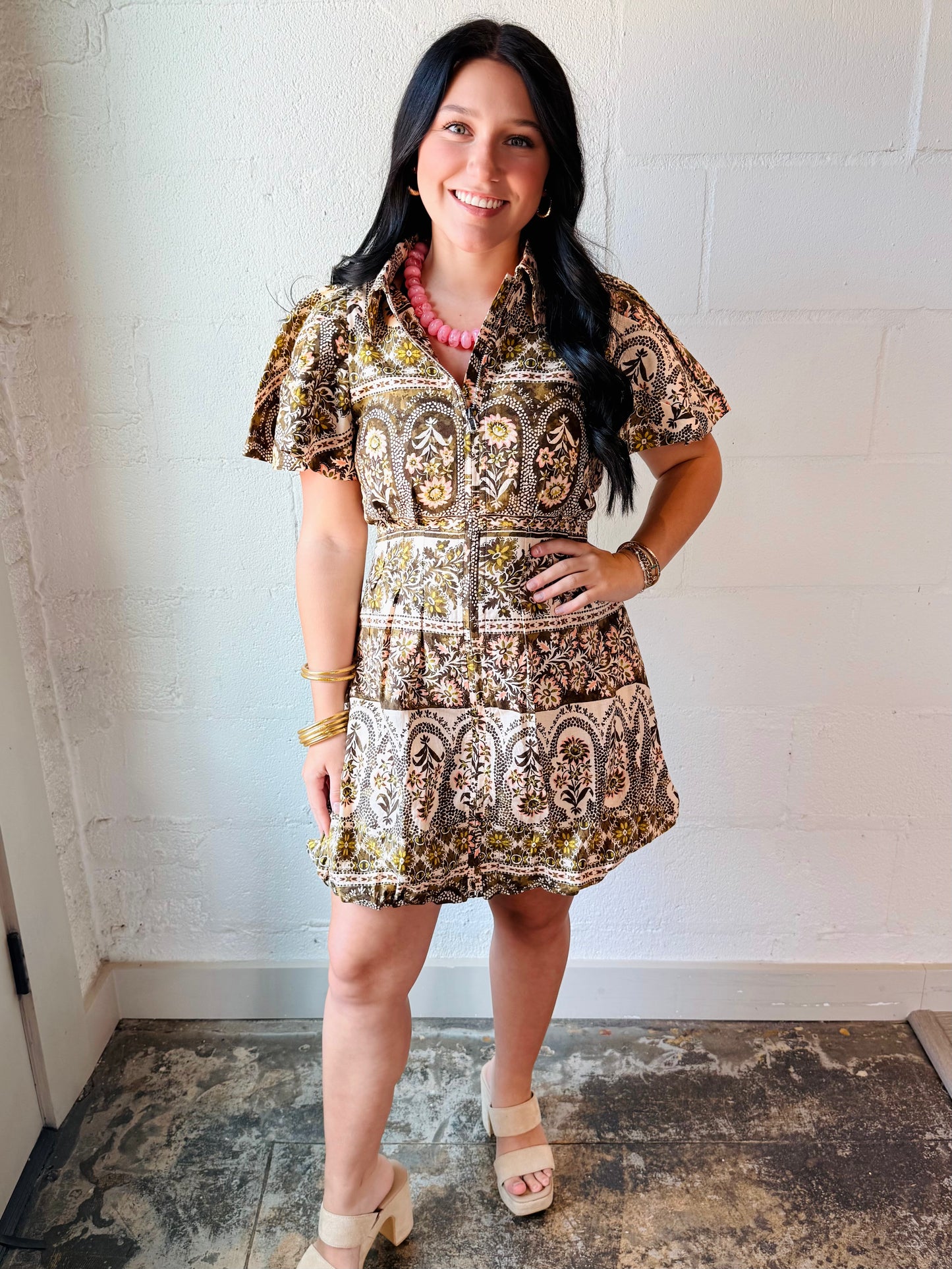 OL JANE OLIVE DRESS
