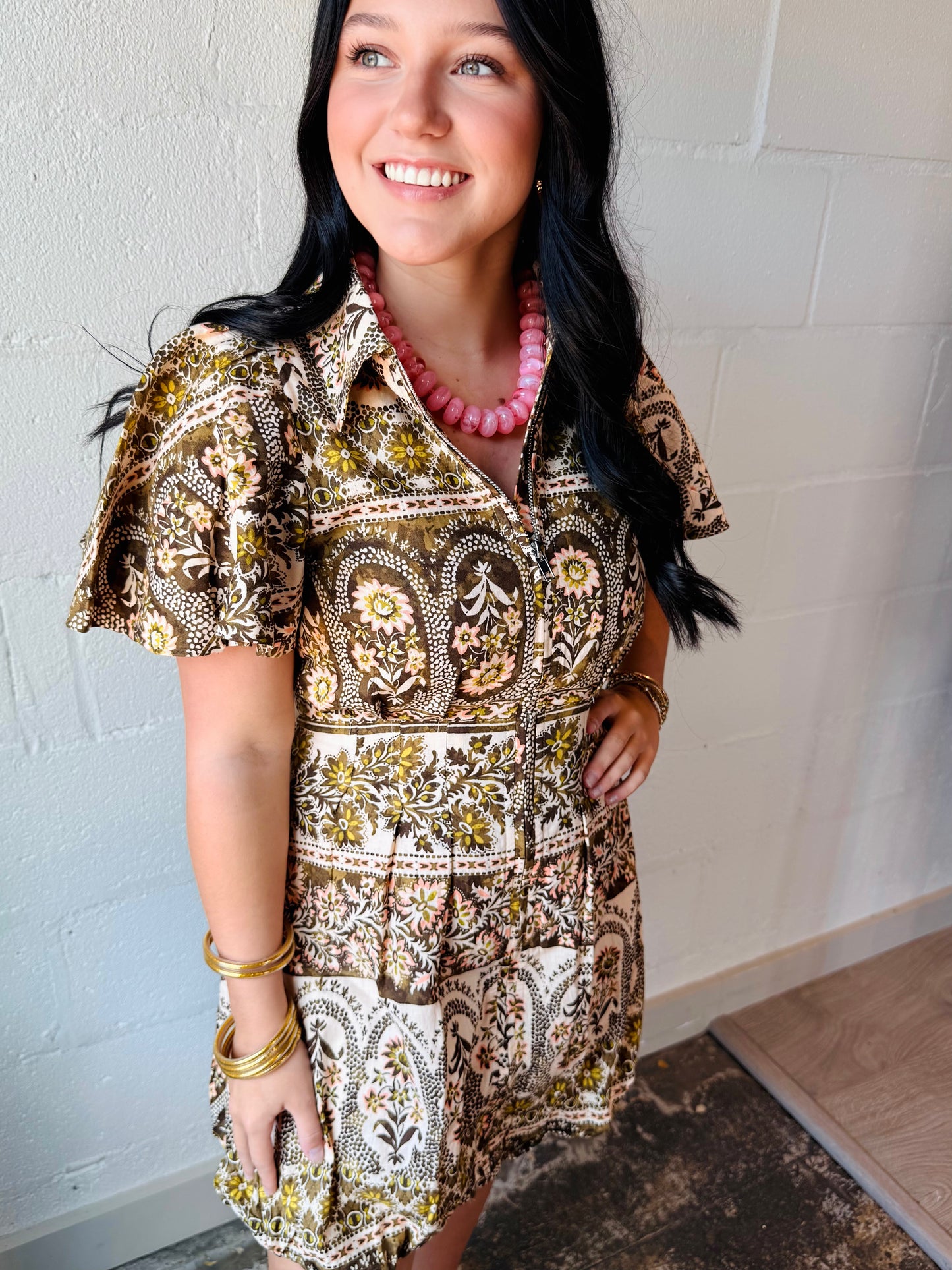 OL JANE OLIVE DRESS