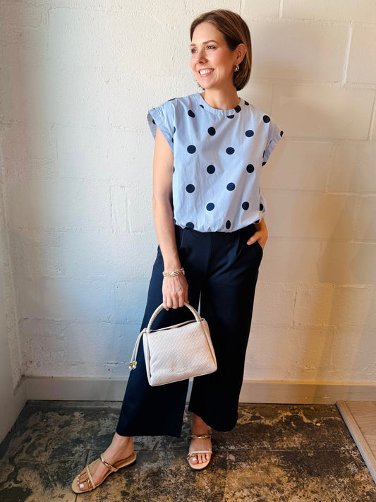 IC  KATE NAVY WIDE LEG PNT
