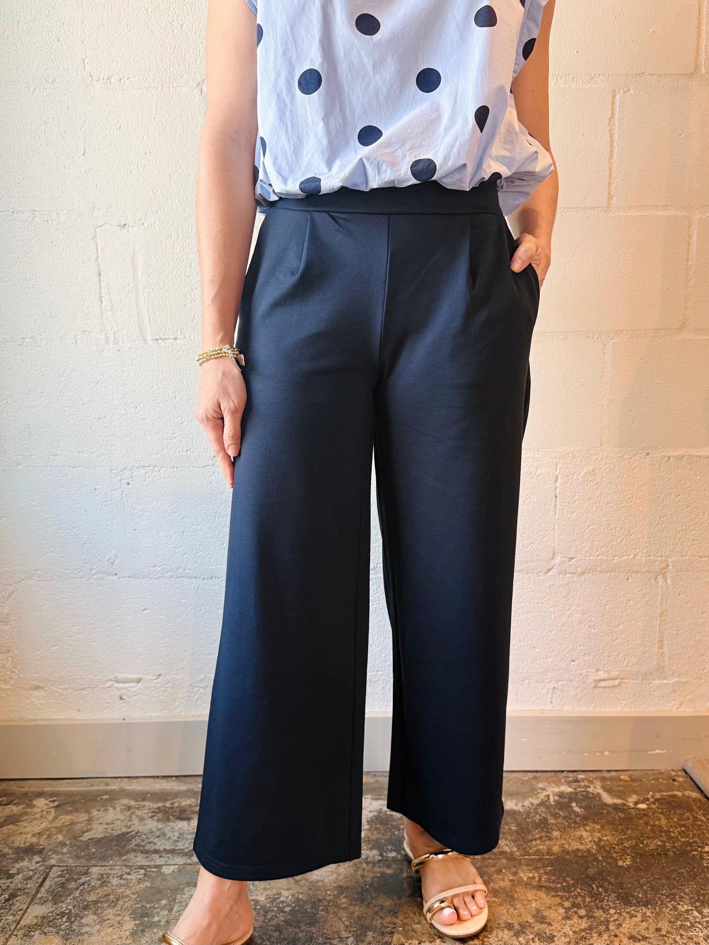IC  KATE NAVY WIDE LEG PNT