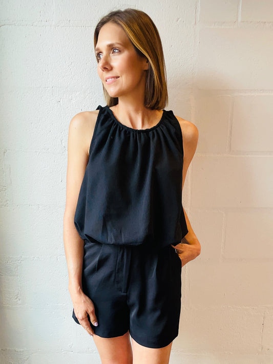 FL ELIOSE BLK BUBBLE TOP