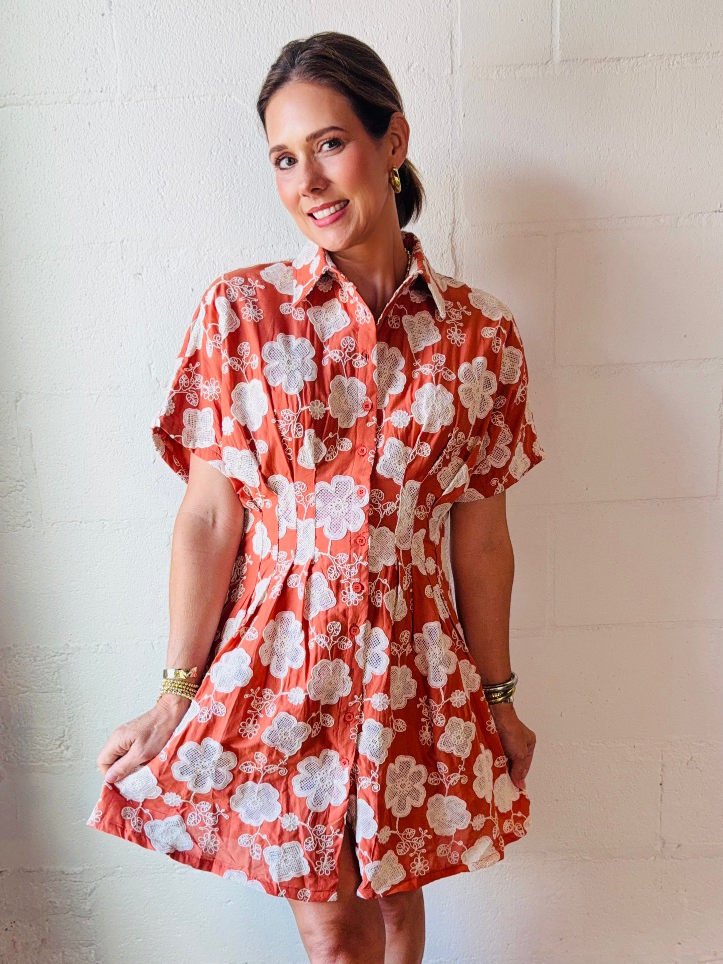 SO TWYLA TERRACOTTA FLOWER DRS