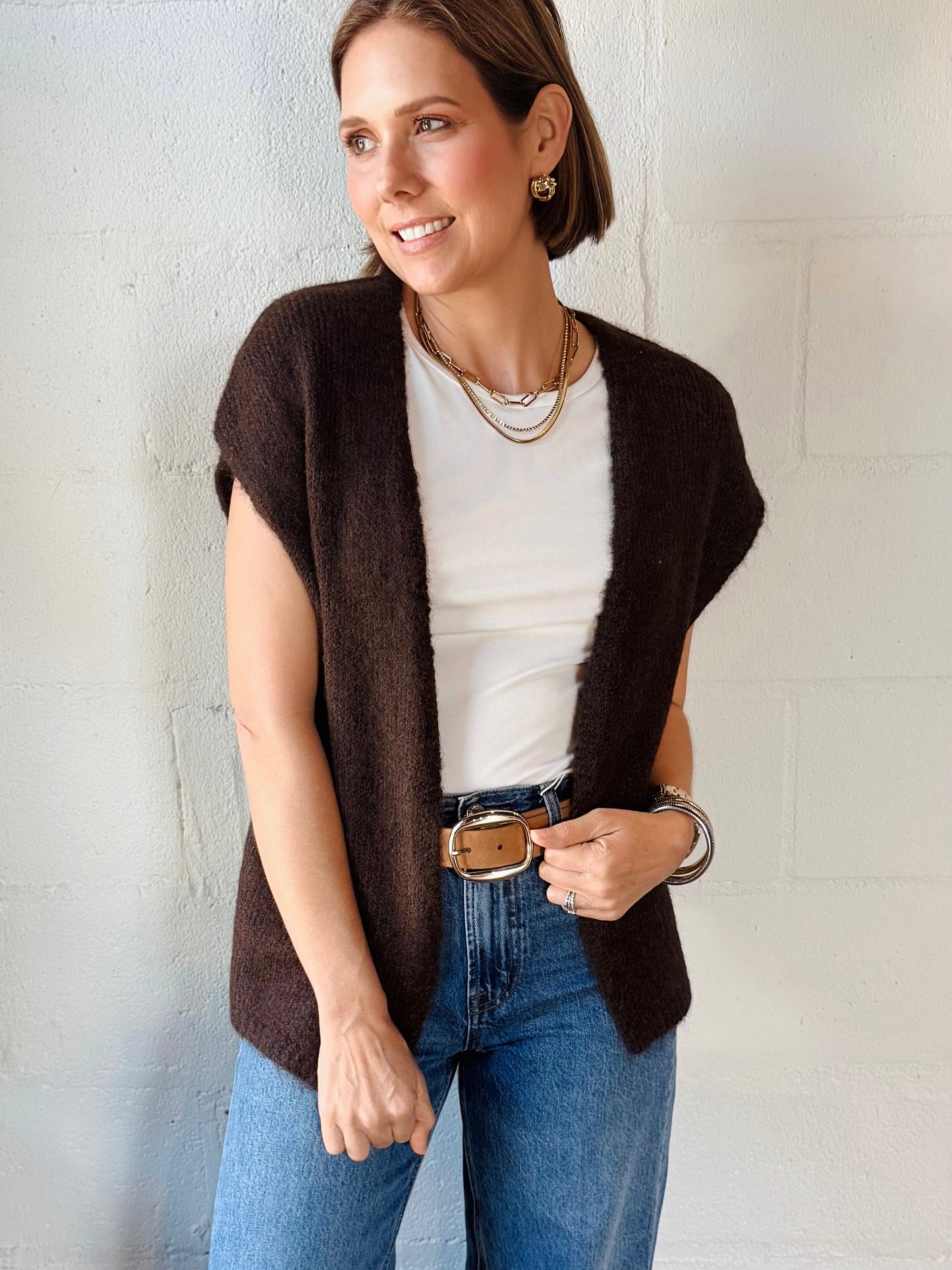 BY MILLER BROWN VEST