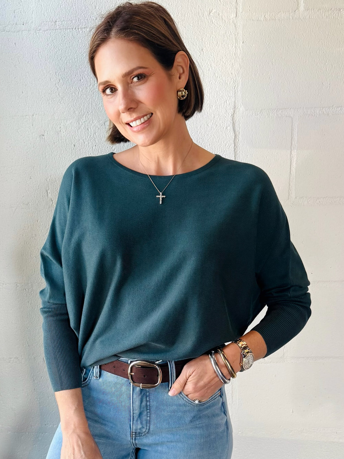 BY MASIE GRN SWEATER