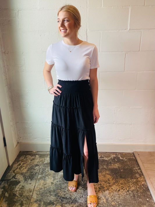DO TEXTURED COTTON MAXI SKRT