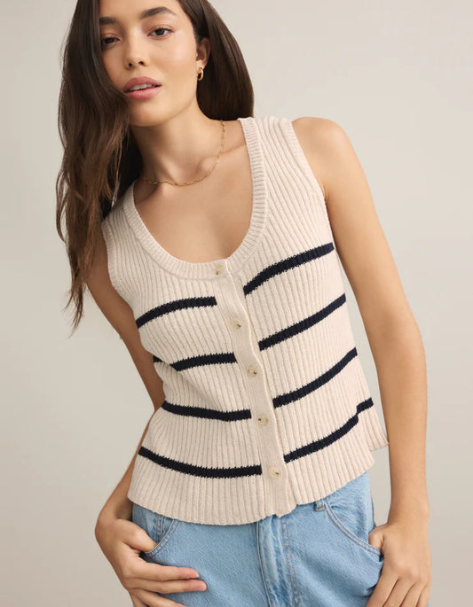 SZ STRIPE SWTR VEST