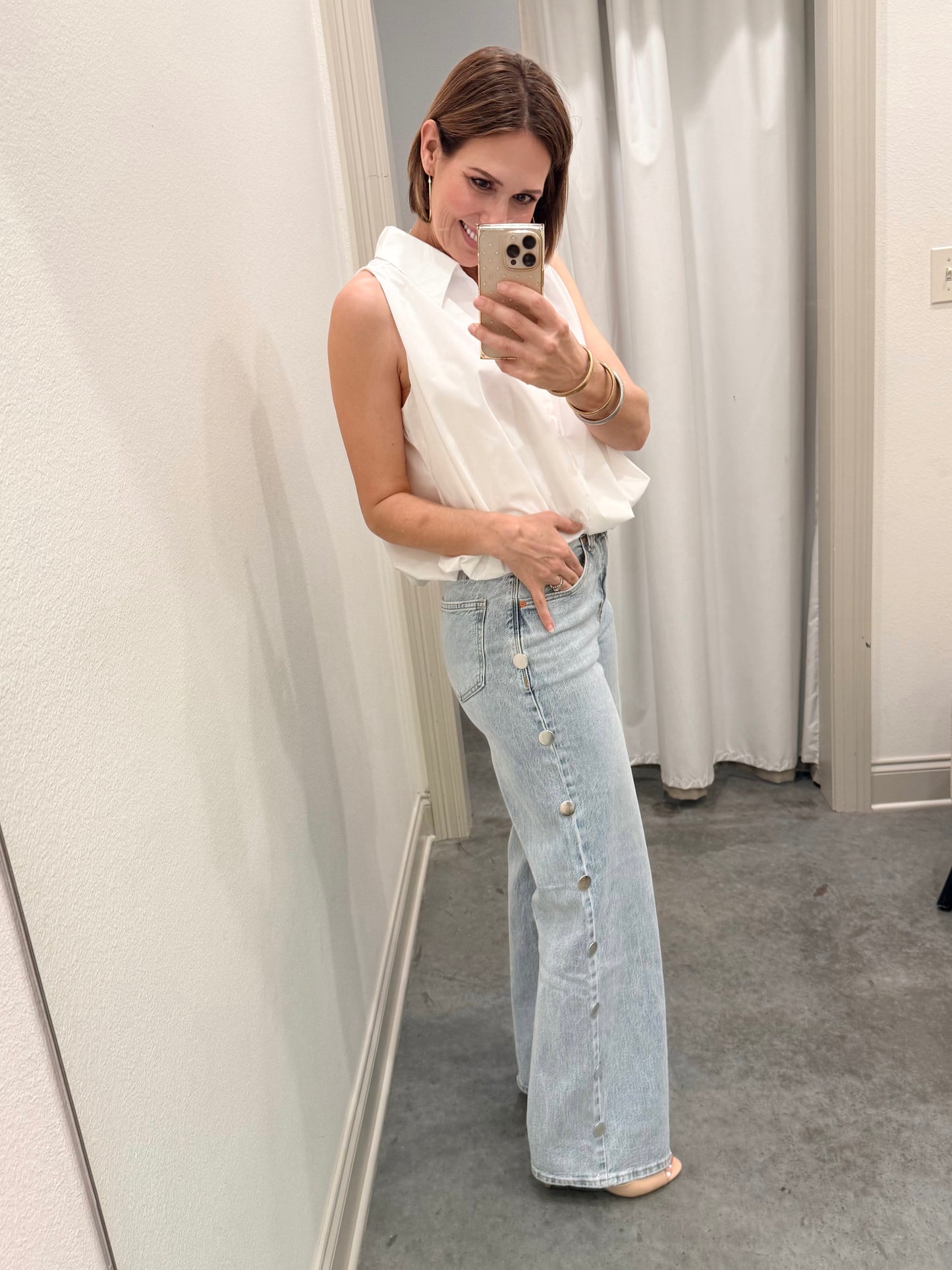 HB GEMMA WIDE LEG STUDDED
