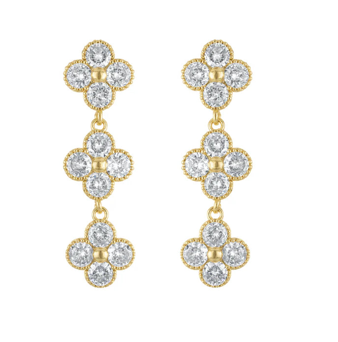 KD QUARTERFIOL DROP EARRINGS