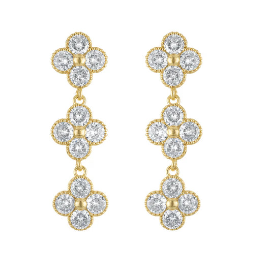 KD QUARTERFIOL DROP EARRINGS