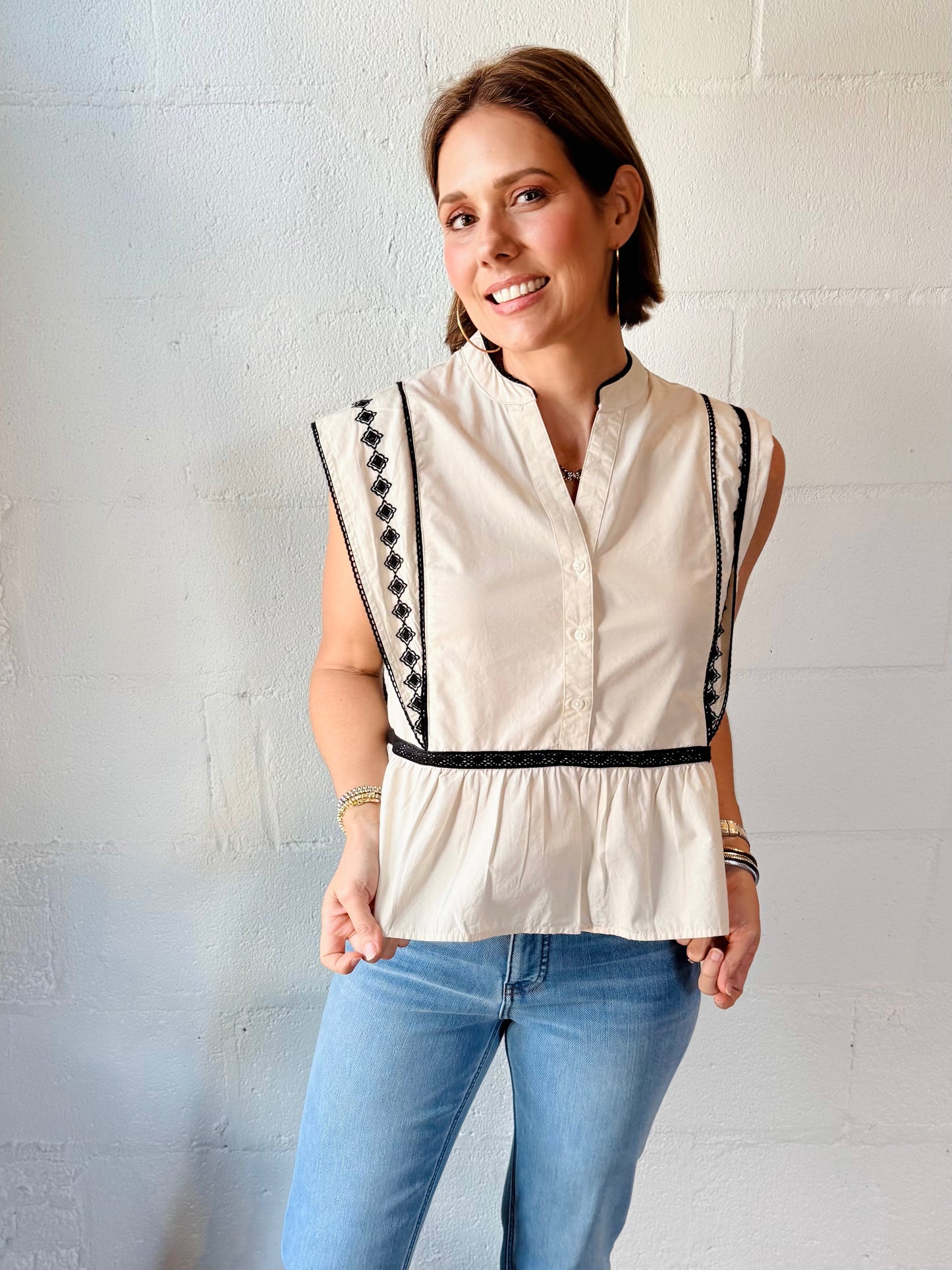 BY MALLI TAUPE TOP