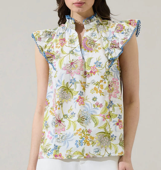 OS PANY FLORAL RUFF