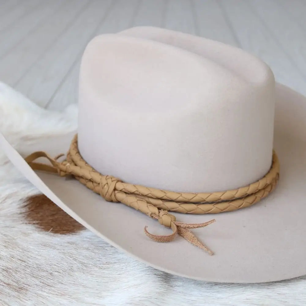 LW BRAIDED LEATHER HAT BAND