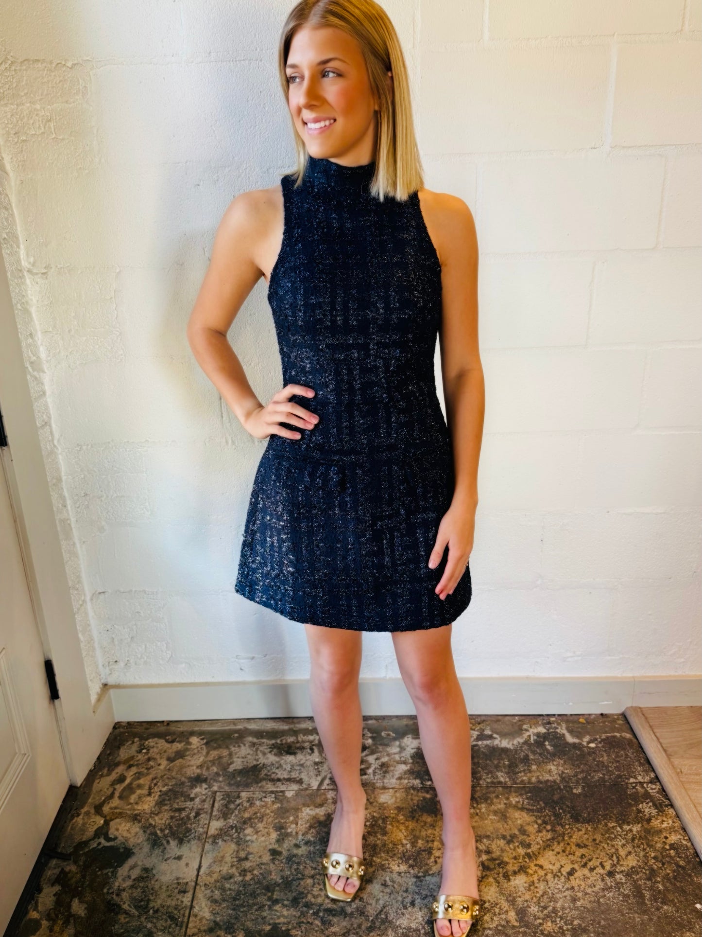 OS MARIE NAVY TWEED DRS