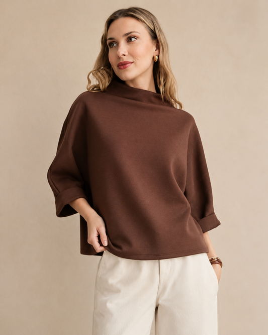 LG LANEY MOCK TOP BRWN